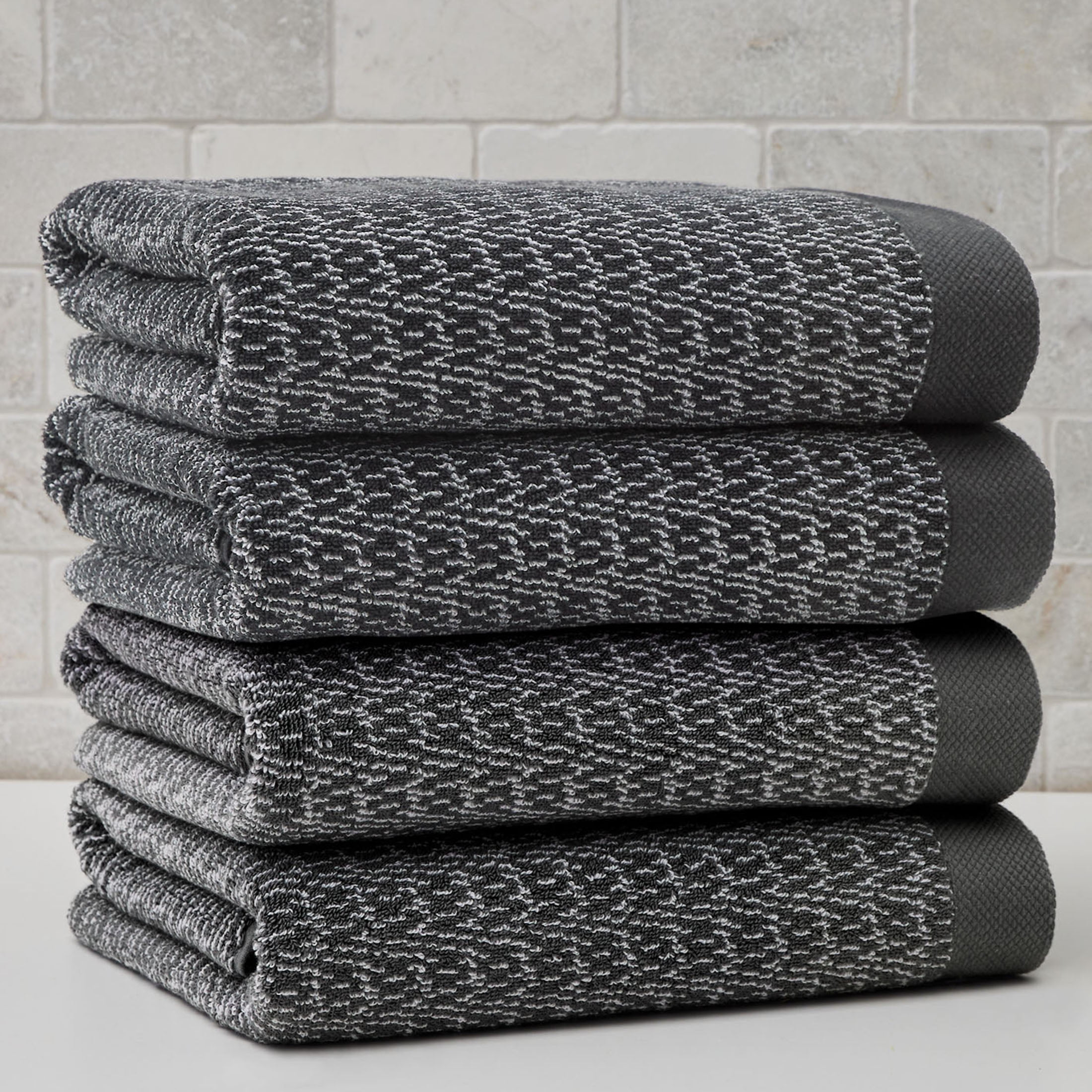 Better Homes & Gardens Signature Soft Cotton Mélange Bath Towel, Gray Shadow
