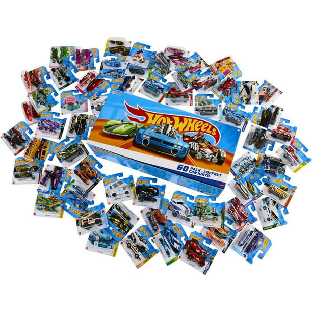 Hot Wheels 60-Pack 1:64 Scale Die-Cast Toy Cars & Trucks (Styles