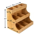 thumbnail image 2 of Tea Sugar Coffee Bags Storage Rack Wooden Tea Bag Holder Office Supply, 2 of 6