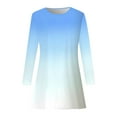 thumbnail image 4 of BJUTIR Dresses For Women Long Sleeved Tee Shirt Dress Casual Swing Gradient Dress, 4 of 4