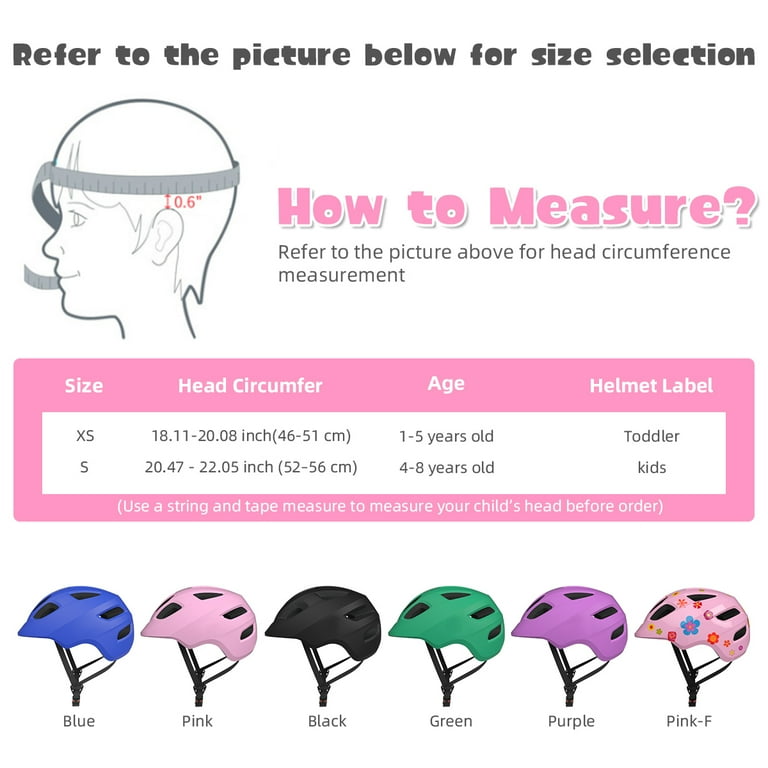 Korimefa Toddler Helmet, Kids Bike Helmet, Baby Multi-Sport Adjustable Skateboard Helmet for Kids Boys Girls Helmet Lightweight for Age 1+