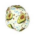 thumbnail image 2 of Kdxio Avocado Doing Sport Print Shower Cap for Women,Elastic and Reusable,Double Waterproof Layers Bathing Hat, 2 of 9