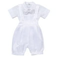 IBTOM CASTLE Baby Boy White Suit OnePiece Short Sleeve Shirt