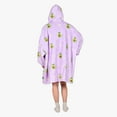 thumbnail image 3 of Tirrinia Oversized Blanket Hoodie, Wearable Fluffy Sherpa Blanket, Cozy Sweatshirt Blanket Gift for Adult Women Men Girlfriend, 3 of 4