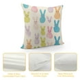 thumbnail image 4 of JEUXUS  Easter Pillow Covers Colorful Bunny Rabbit Decorative Square Pillow Cases Spring Farmhouse Throw Pillows  Farmhouse Home Decor for Sofa Couch Living Room Bedroom, 4 of 5
