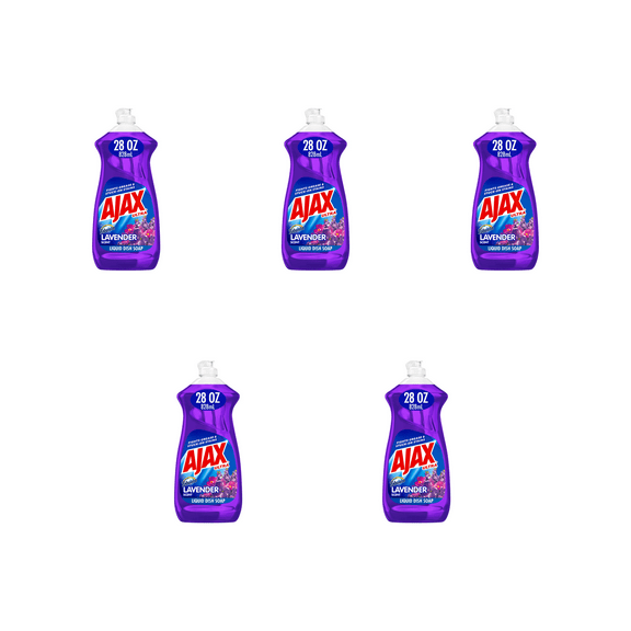 Ajax Ultra with Fabuloso Lavender Scent Liquid Dish Soap( 28 fl oz  x 5 ) – 5 Pack bottles