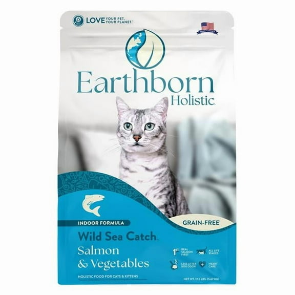 Earthborn Holistic 168403 12.5 lbs Wild Sea Catch Grain Free Dry Cat Food - MP96