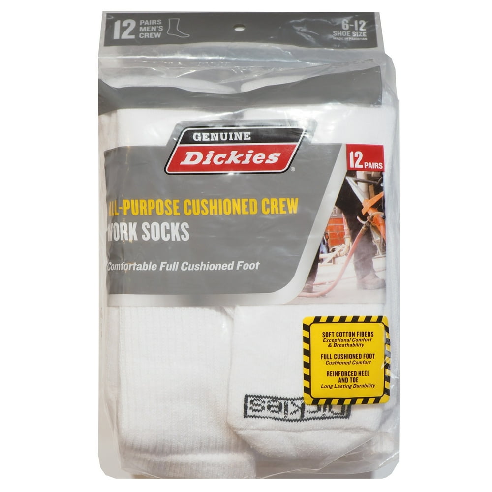 Dickies Dickies Men's Work Crew Socks, 12 Pack
