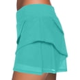 thumbnail image 3 of Nlife Women Solid Color High Waist Overlay Swimming Skirted Bottom Shorts, 3 of 4
