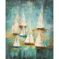 thumbnail image 2 of Villarreal 15x18 White Modern Wood Framed Museum Art Print Titled - Sail Away 1, 2 of 4