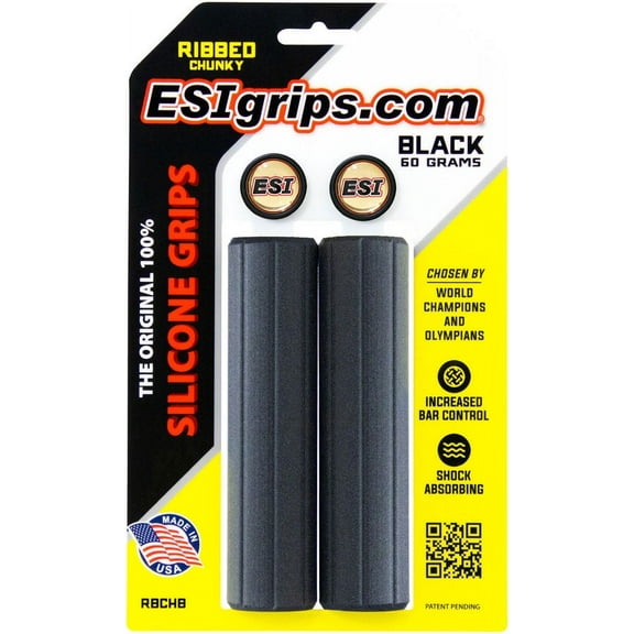 ESI Grips MTB Ribbed Chunky Silicone Grips Black