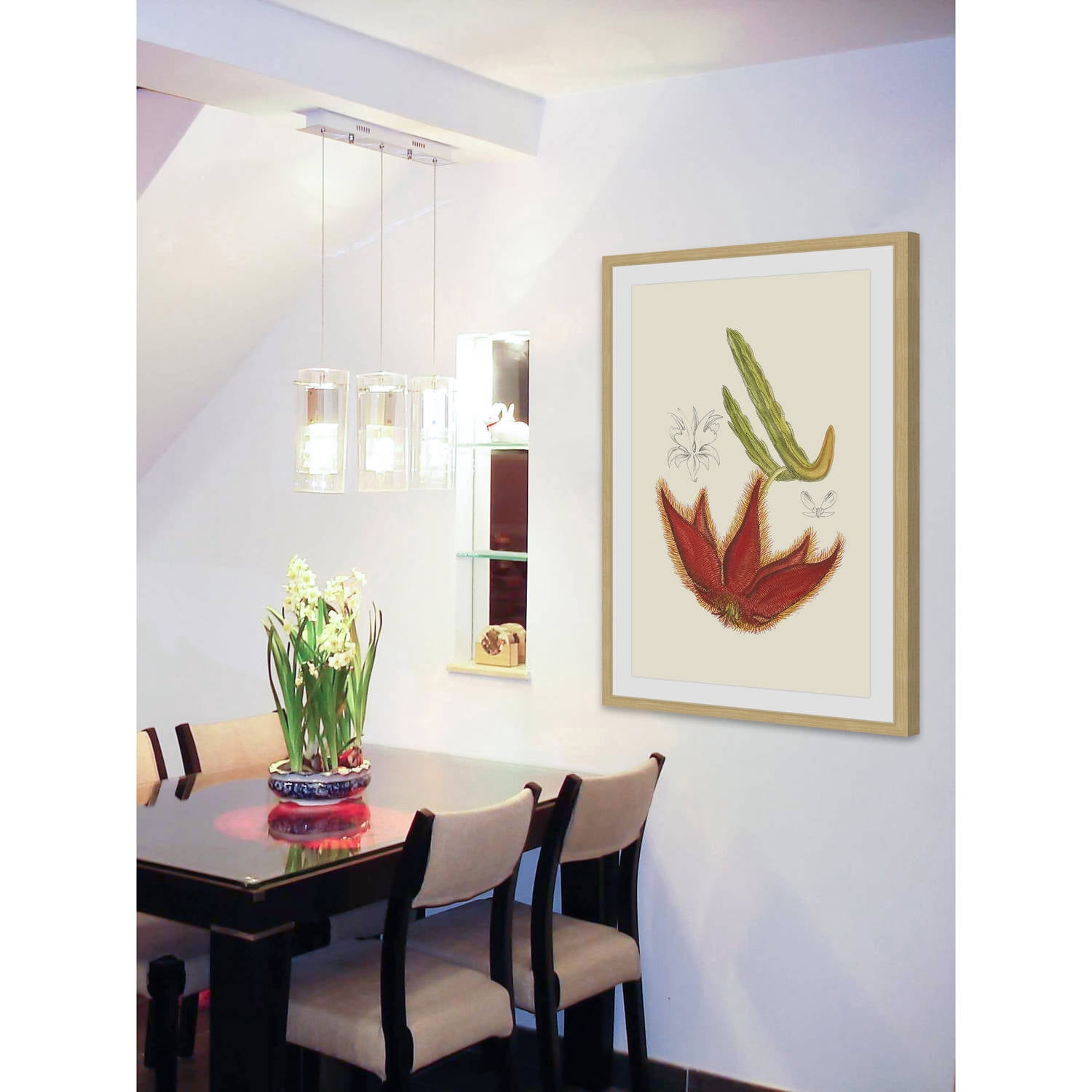 Marmont Hill "Flowering Cactus IV" Framed Painting Print