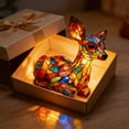 thumbnail image 5 of Resin Animal Night Light, LED Art Sculpture with Soft Glow, Handcrafted Desktop Decoration for Bedroom Living Room, Multi-Mode Lighting, USB or Battery Powered, Ideal Gift for Kids and Art Lovers, 5 of 6