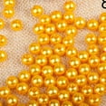 thumbnail image 3 of Set of 500 Round Artificial Pearls 6mm Pearls Decorative Pearls Craft Pearls Gold, 3 of 6