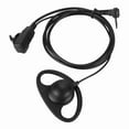 thumbnail image 2 of Auriculares de seguridad tipo D con conector de 2,5 mm y gancho para la oreja para radios Motorola con botón PTT, 2 of 11