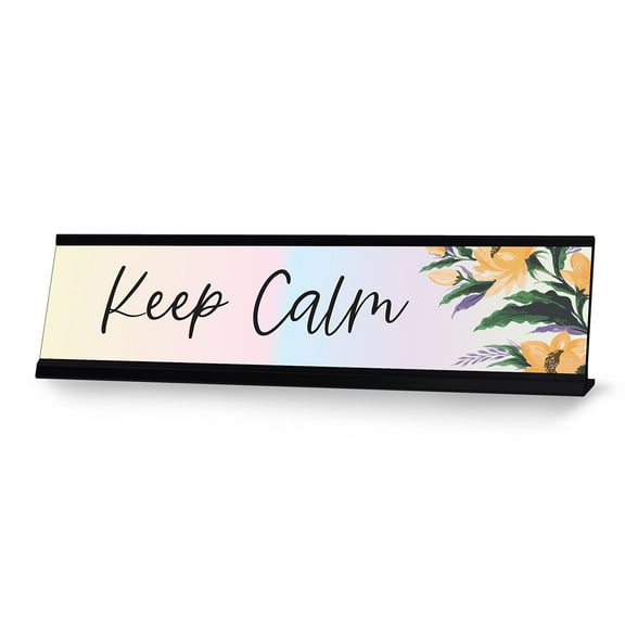 Keep Calm Designer Series Desk Sign, Novelty Nameplate (2 x 8")
