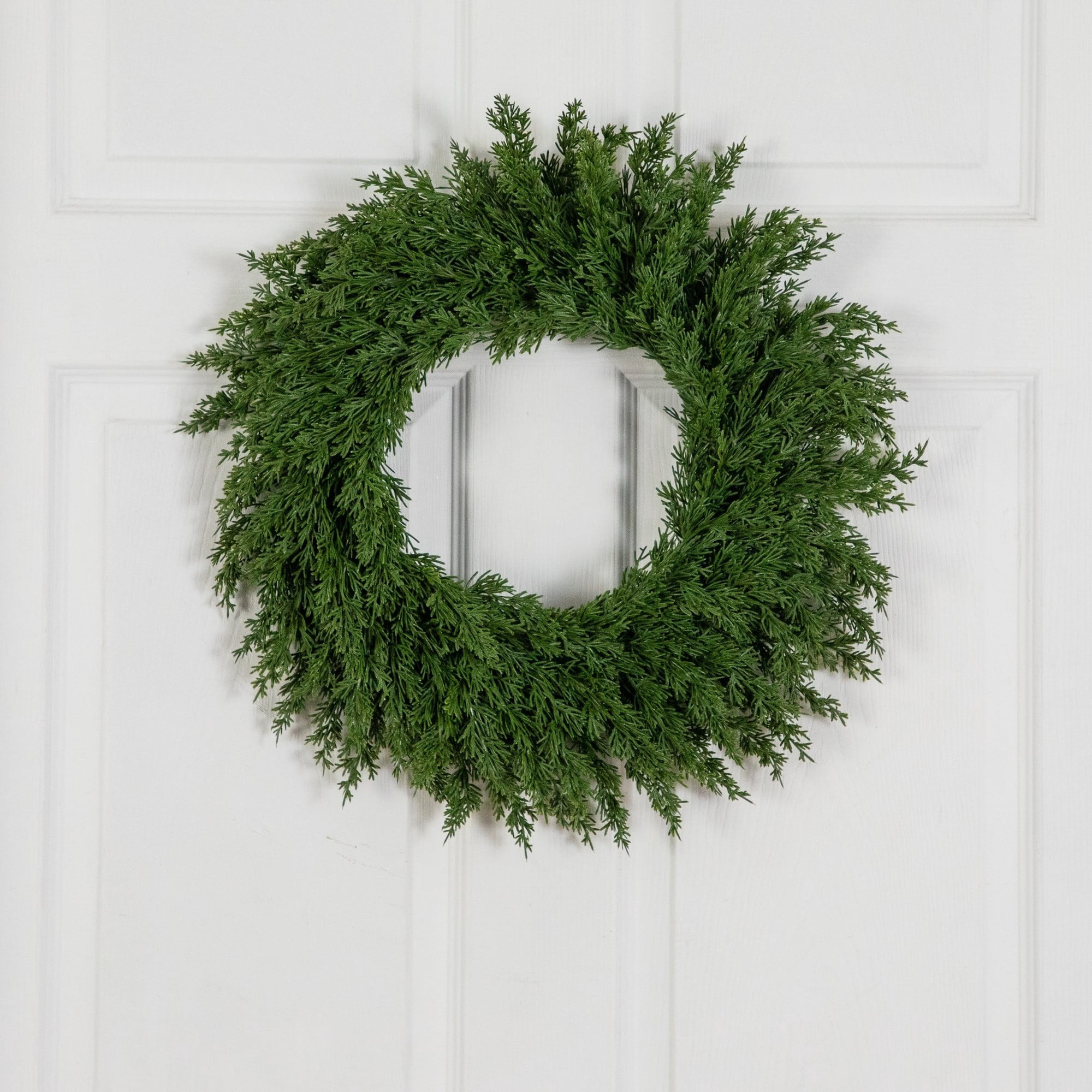 18in. Artificial Real Touch Cedar Wreath