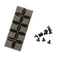 thumbnail image 4 of 10 Sets Square Pyramid Rivet Studs Spots Punk Leather Bag Shoe Clothes Decoration Grey Black, 4 of 8