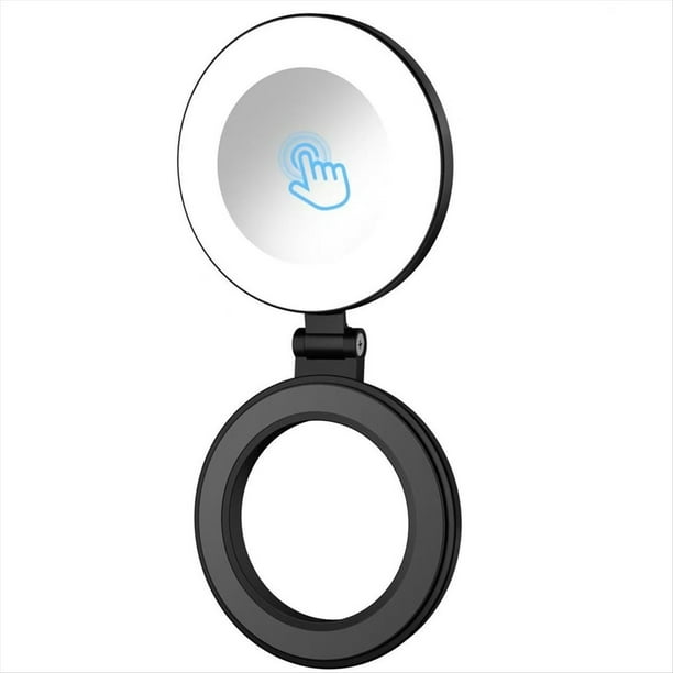 Mini Luz de Bolsillo Magnética con Ajuste de 3 Velocidades para Espejo Selfie, Luz de Repuesto para Fotografía de Celular.