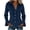 Navy, variant on Women's Button Down Collared Shirt Long Sleeve Flared Cuff Fitted Casual Blouse Elegant Daily Wear Work Office Fall Winter Tops Pink,S
