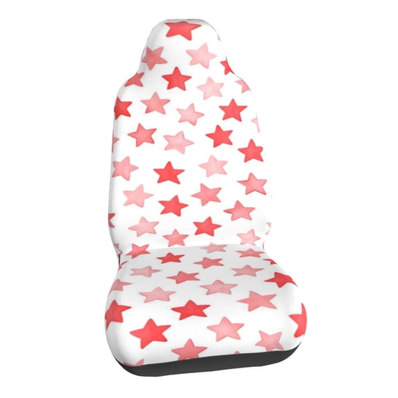 Red And Pink Star Car Seat Covers Stretch Car Seat Protectors Universal Fit