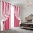 thumbnail image 6 of Ywbawe Double Layer Curtains Star Lace 2-in-1 Sheer & Blackout Liner for Bedroom Living Room 84 Inch,1-Piece, 6 of 6