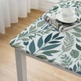 thumbnail image 4 of BANET Polyester Square Washable Reusable Table Cloth - Leaf Floral Print Table Cover for Spring/Summer Decoration White, 4 of 7