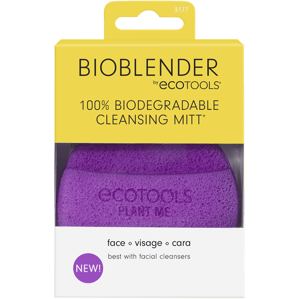 EcoTools BioBlender Facial Cleansing Mitt, Reusable Cleansing Sponge, Single