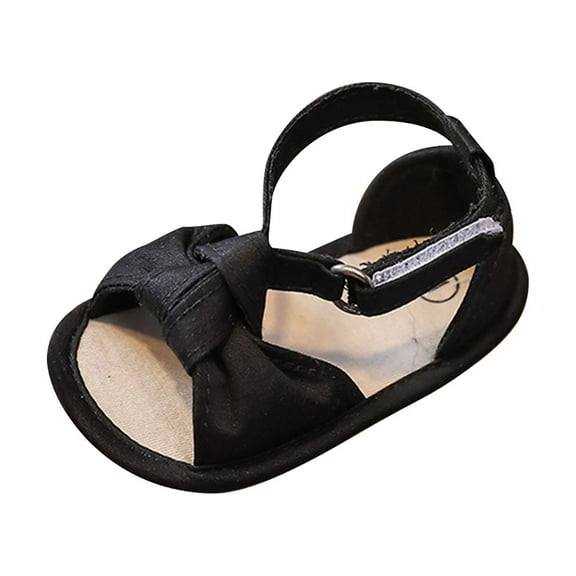 Otqutp Kids Outdoor Sandals Toddler Kids Baby Girls Cute Canvas First Walk Casual Shoes Soft Rubber Sole Toddler Princess Dress Flat Sole Walking Shoes