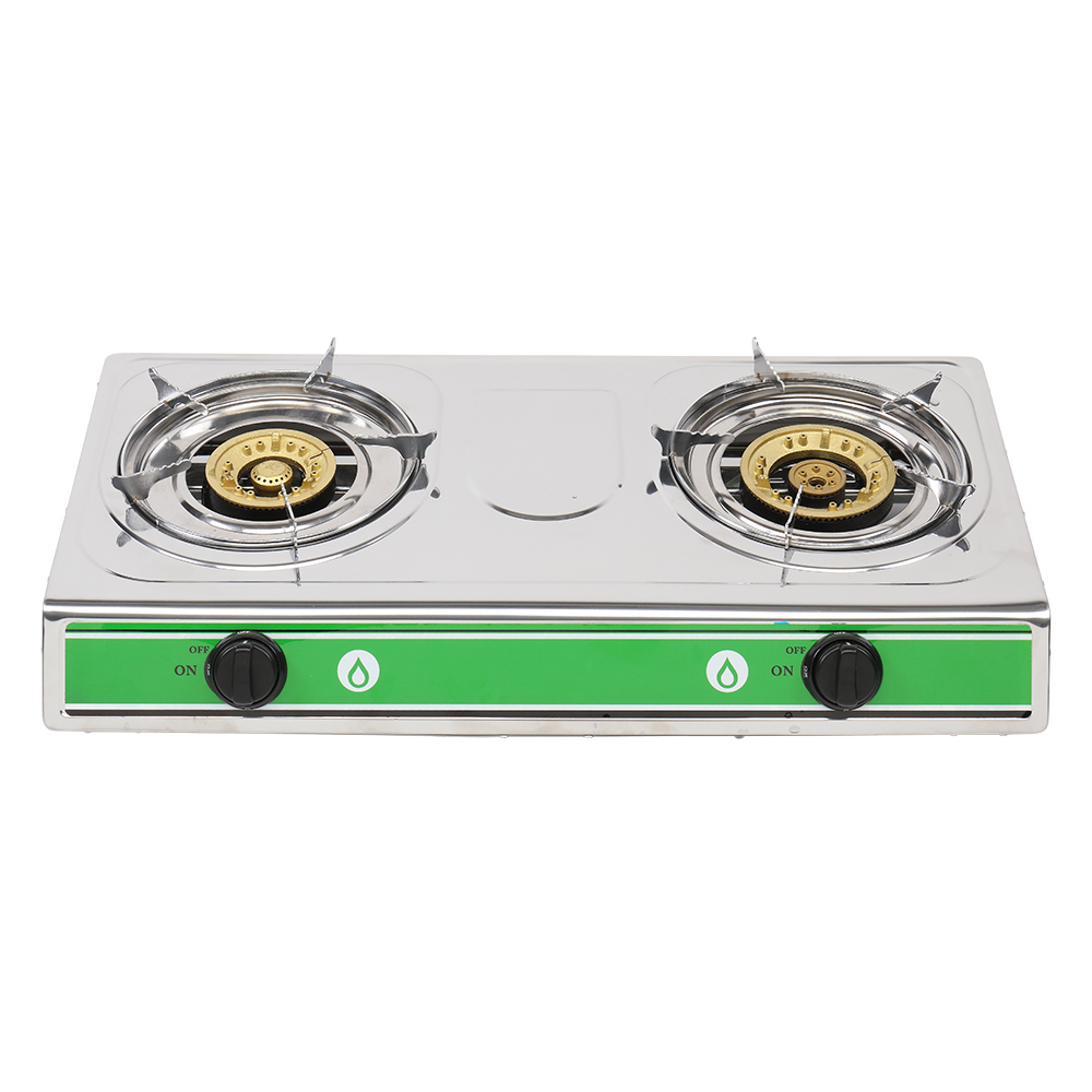 2 Burner Propane Cooking Stove Portable Outdoor Burner Propane Gas Cooker Iron Cast Outdoor Stove for Home Brewing, Turkey Fry, Maple Syrup Prep - image 1 of 7