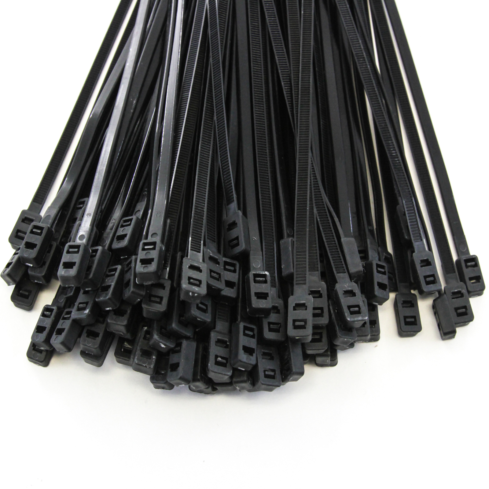 1000 pcs Black 9 Inches Double Head 50 lbs Zip Cable Tie Wire & Cord