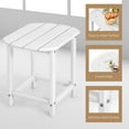 thumbnail image 4 of Patiojoy 2PCS 18" Adirondack Square Tea Table Side Table Outdoor Small Patio Table Weather Resistant or Backyard Garden White, 4 of 6