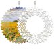 thumbnail image 2 of 2 piezas de 8 pulgadas en blanco para molinetes de viento de sublimación 3D para jardín Esculturas de viento de doble cara en blanco para sublimación, 2 of 5