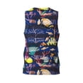 thumbnail image 3 of Gaeub Sea Inhabitans and Herb Men's Mesh Basketball Jersey, Quick-Drying Sleeveless Top S-4XL, Loose Muscle Tank Top -3X-Large, 3 of 9