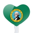 thumbnail image 2 of State of Washington Flag Heart Love Cupcake Picks Toppers Decoration Set of 6, 2 of 6