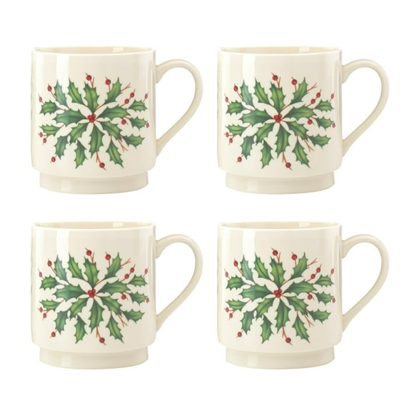 Lenox Holiday Stackable Mugs, Set of 4