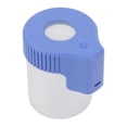 thumbnail image 2 of LED Magnifying Jar 8X Magnifying Viewing Jar Glass Shell Odor Proof Waterproof LED Storage Container for Tobacco Herbs Blue, 2 of 5