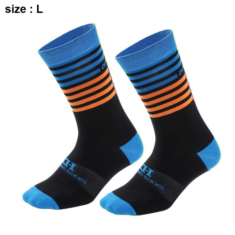 orange and blue basketball socks
