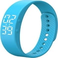 thumbnail image 1 of YOPTOP Non-Bluetooth Fitness Tracker Watch Pedometer Digital Step Counter Calorie Counter Distance Activity Tracker Alarm LED Fitness Watch IP65 Water Resistance,blue, 1 of 12