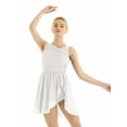 thumbnail image 4 of iEFiEL Womens Cutout Back Asymmetric Ballet Lyrical Dance Leotard Dress White Medium, 4 of 7