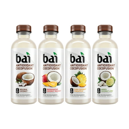 Bai Cocofusion Antioxidant Infused Beverage, Version II Variety Pack, 18 Fl Oz, 12 (Best Thai Mango Variety)