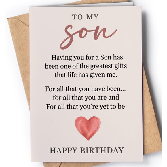 Tarjeta de cumpleaños para hijo 13 x 18 cm