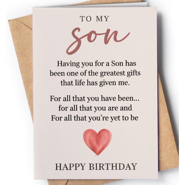Tarjeta de cumpleaños para hijo 13 x 18 cm