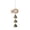 B, variant on Crystal Bell Wind Chime Home Decor Hanging Ornament with Wooden Bird Design and Three Metal Bells for Indoor Outdoor Use