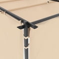 thumbnail image 6 of vidaXL Gazebo Canopy Tent Patio Pavilion Sunshade with Curtains Cream Steel, 6 of 7