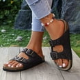 thumbnail image 3 of SACFOF Slide Sandals for Women with Soft Cork Footbed and Strap, Ladies Fashion Platform Slide Sandals Comfortable Slip On Style, 3 of 6
