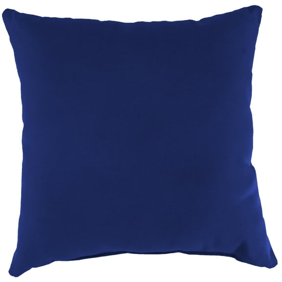 Jordan Manufacturing 16" x 16" Veranda Cobalt Blue Solid Square Outdoor Throw Pillow