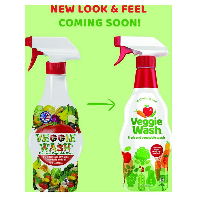 Veggie Wash Foaming Fruit & Vegetable Wash, Produce Wash and Cleaner, Pack  of 2
