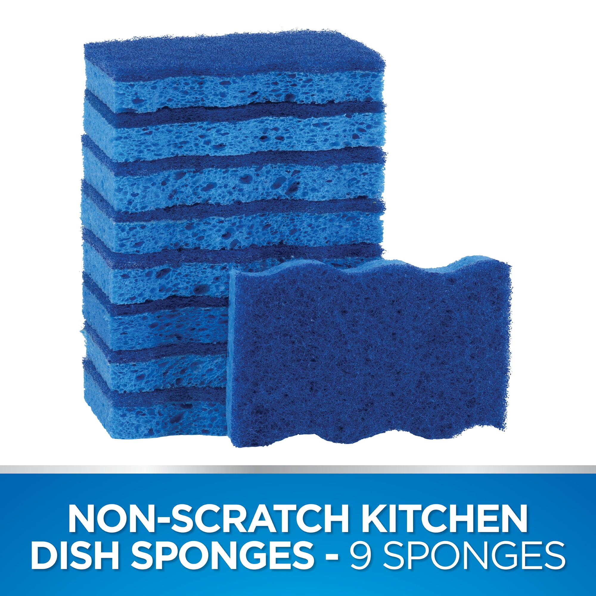 Blue Turtle Sponges for Dishes – Multipurpose Kitchen Sponges –  Multifunction Scrub Sponge Protects Nails and Fingers – Sponges for  Cleaning Remove