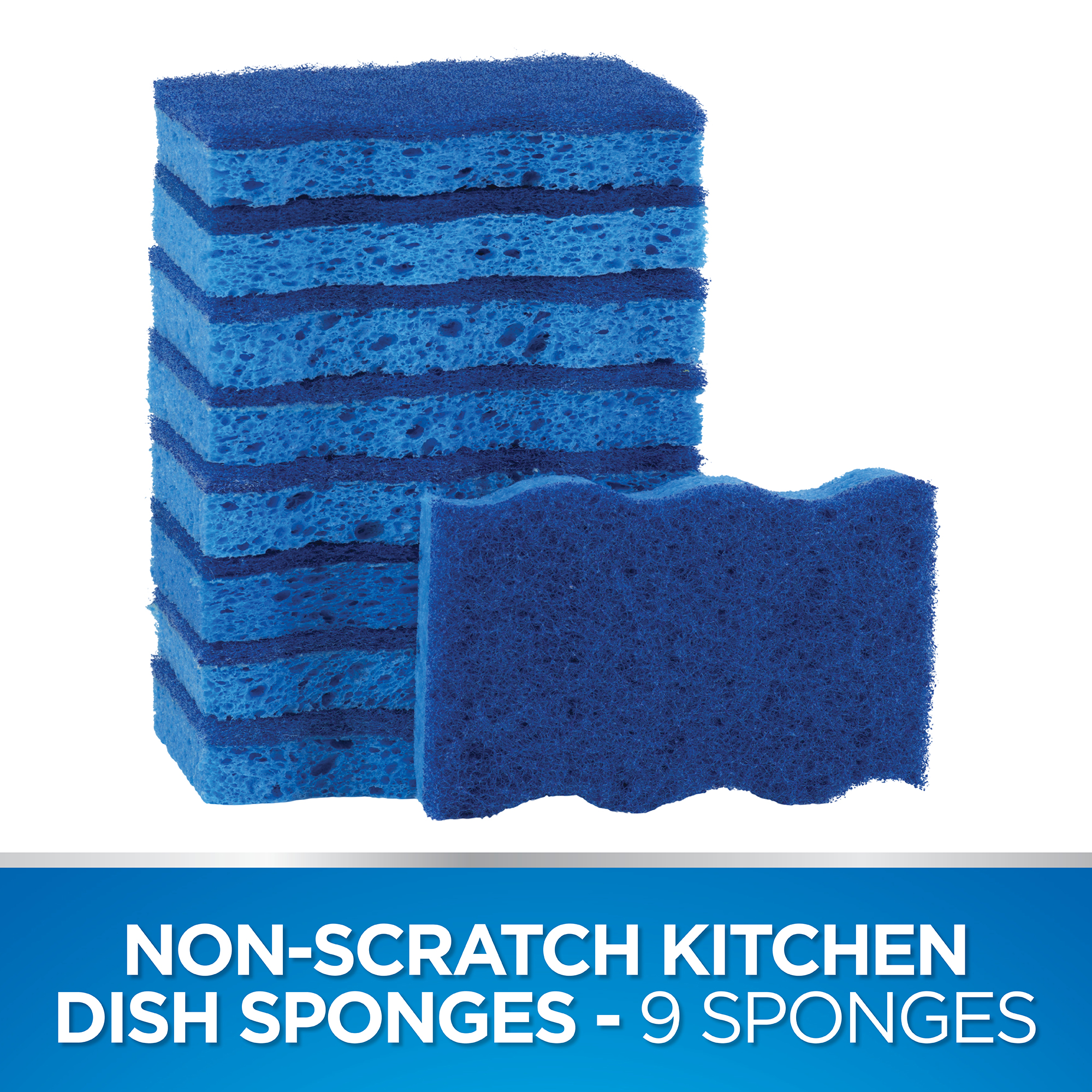 Dawn Non-Scratch Dish Sponges, Blue, 9 Count photo 3
